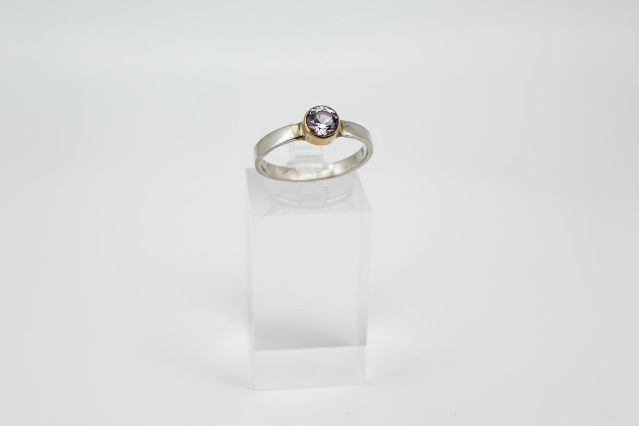 Argentium Silver (hypo-allergenic properties) and Lab Grown White Sapphire