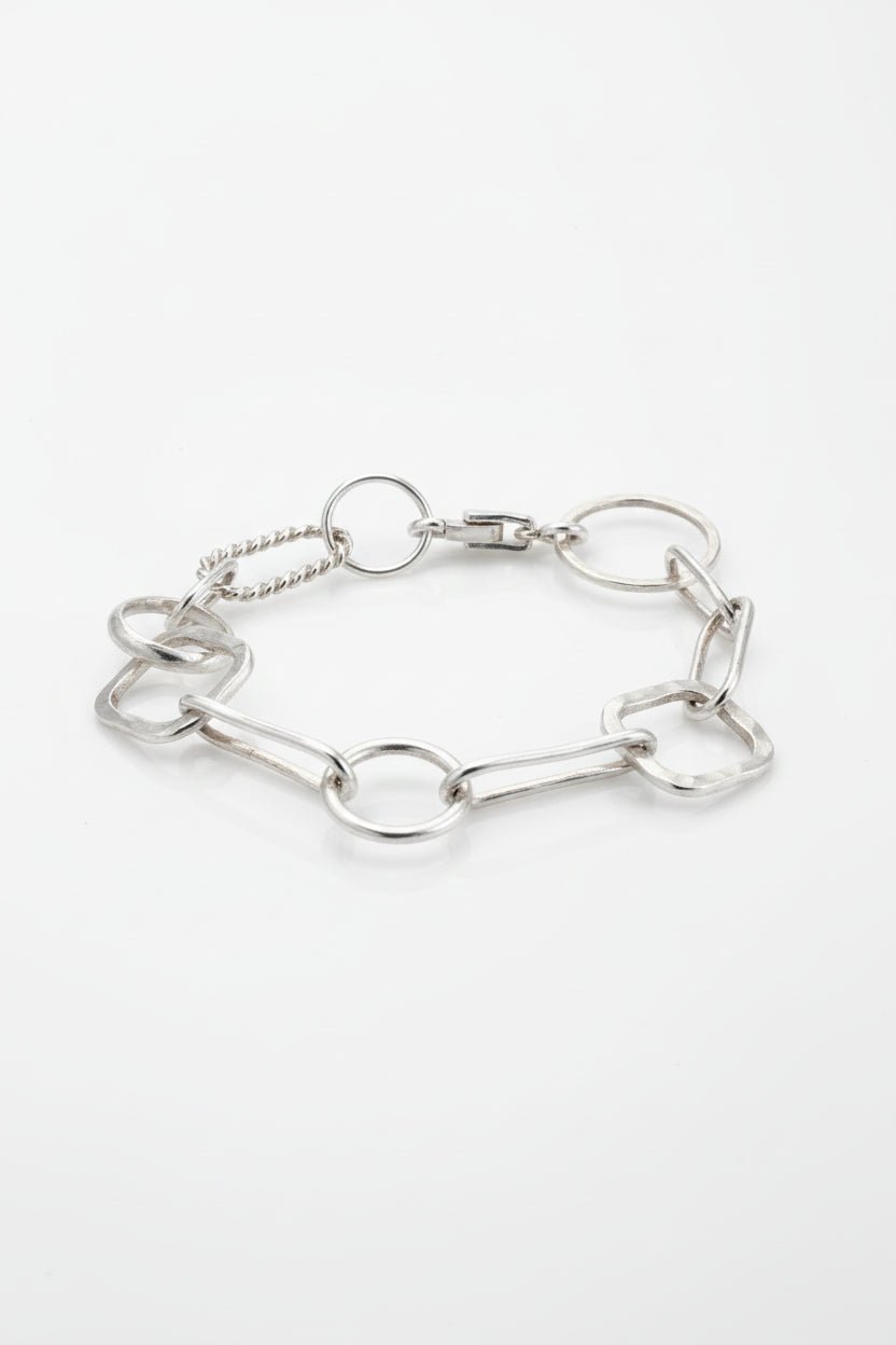 Handmade Sterling Silver Multi Shape Bracelet Australian Made