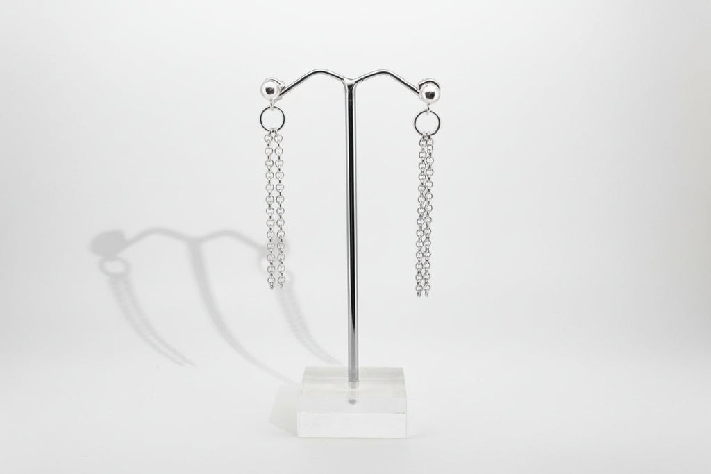 Handmade Sterling Silver Rolo Chain Earrings Australian Made