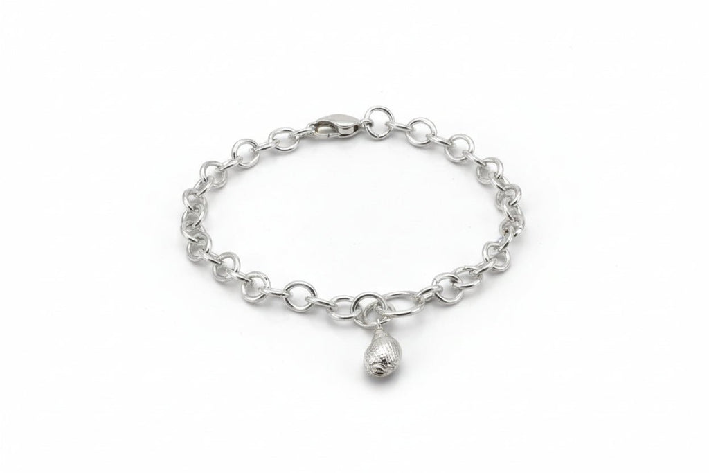 Handmade Sterling Silver Seashell Charm Bracelet Australian Made