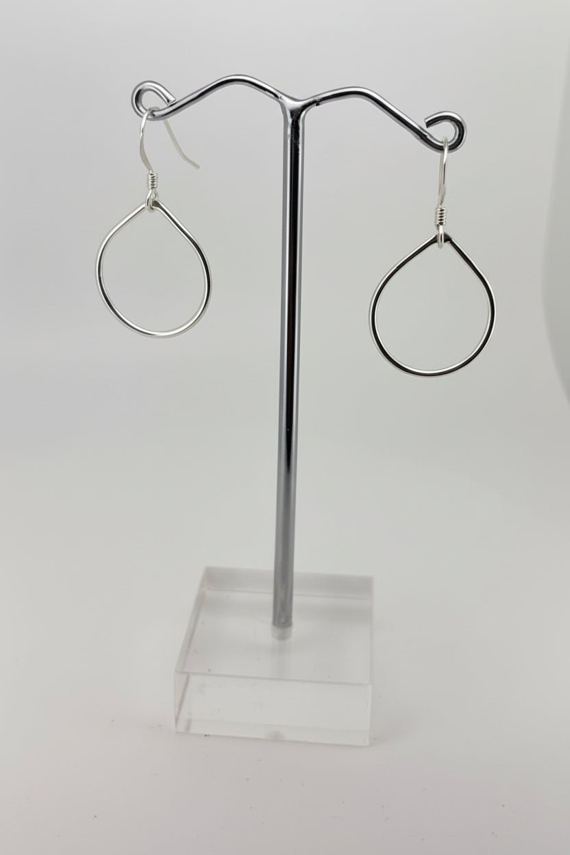 Handmade Sterling Silver Teardrop Earrings Australian Made