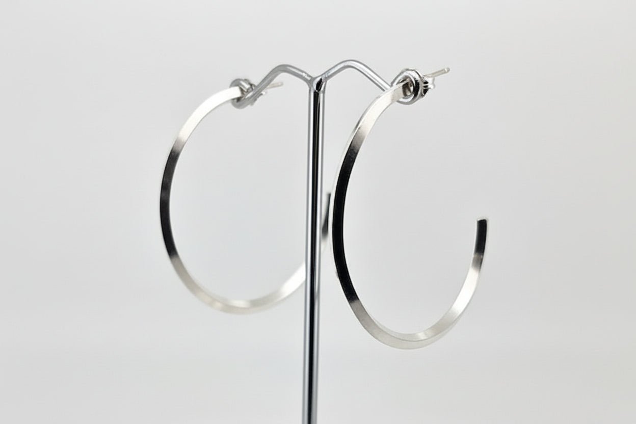 Handmade Sterling Silver Open Hoop Earrings Australian Made