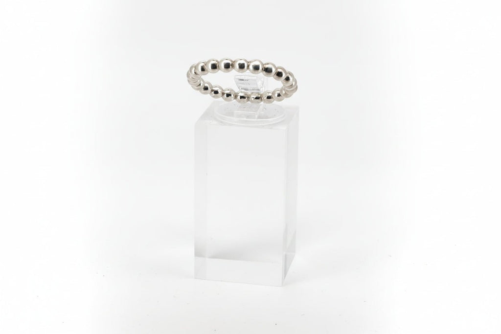 Handmade Sterling Silver Large Pearl Stacker Ring Australian Made