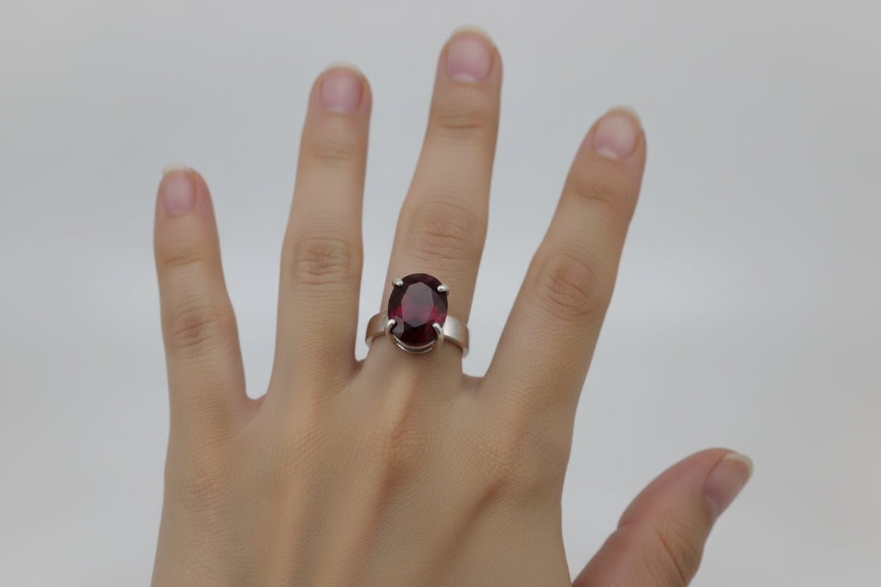 Handmade Sterling Silver Ruby Ring Australian Made