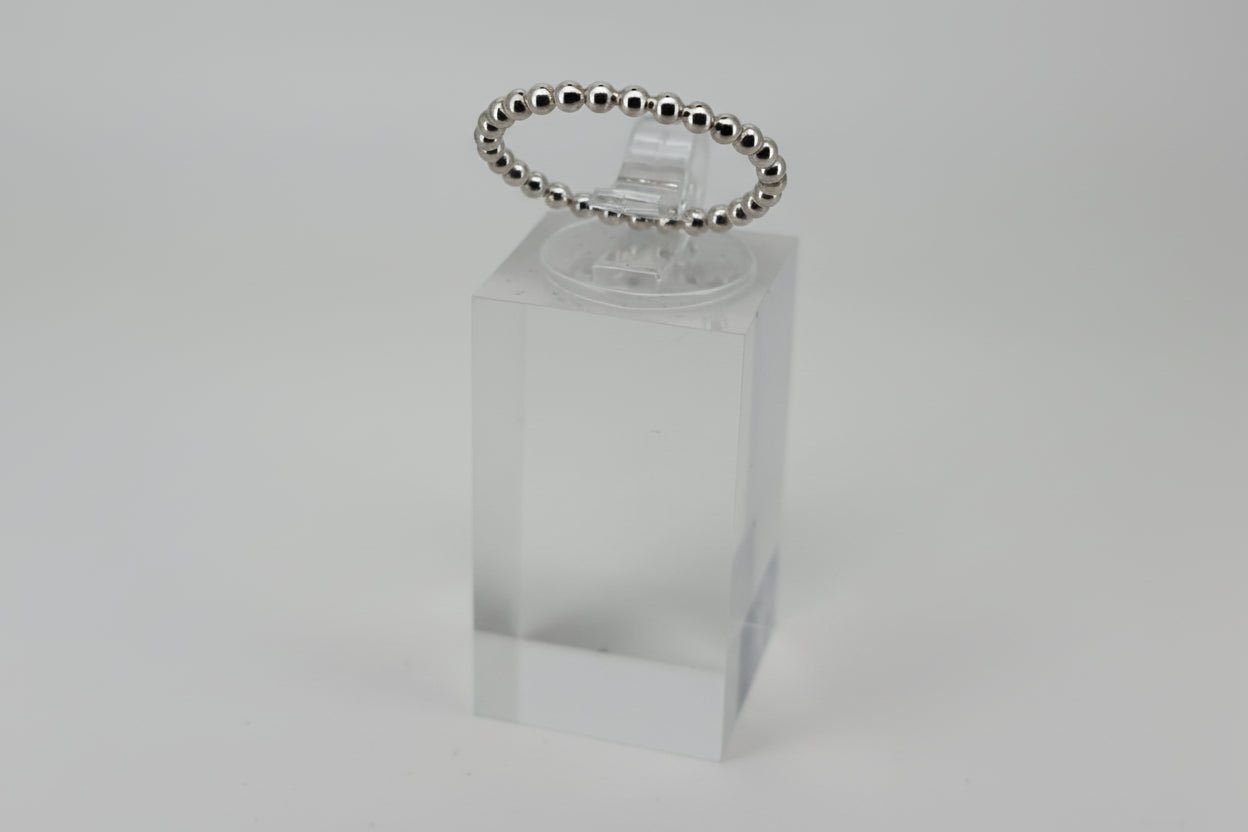 Handmade Sterling Silver Small Pearl Stacker Ring Australian Made