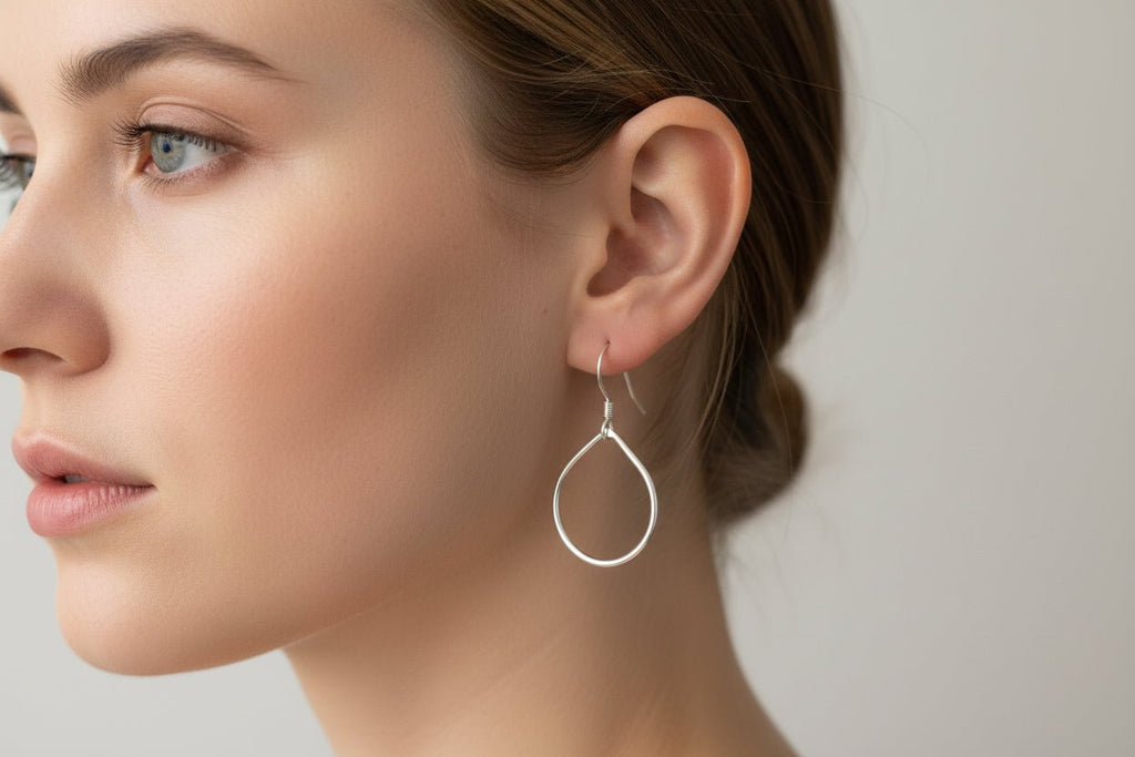 Handmade Sterling Silver Teardrop Earrings Australian Made