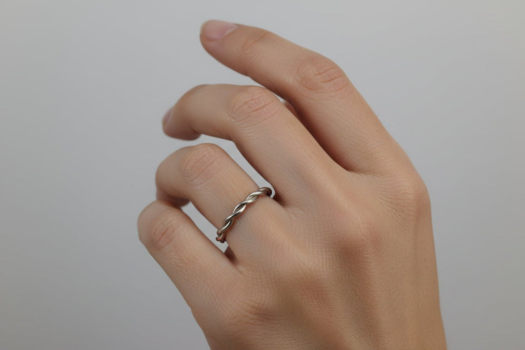 Handmade Sterling Silver Twist Stacker Ring Australian made