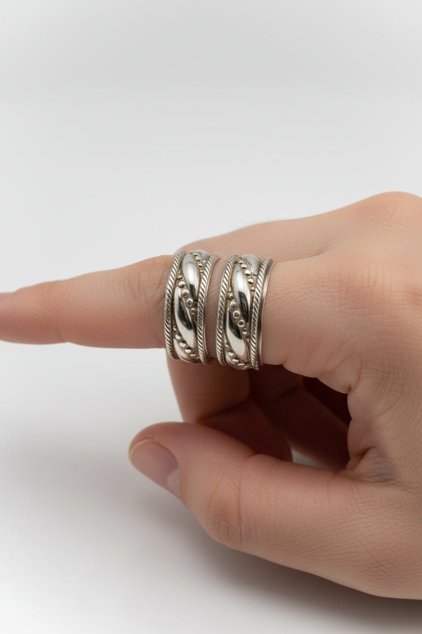 Handmade Sterling Silver spiral Ring Australian Made