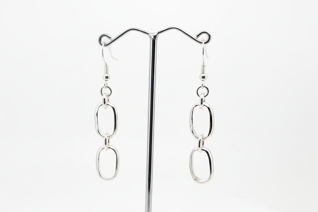 Sterling Silver Double Loop Earrings