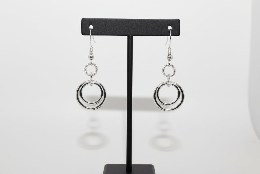 Sterling Silver Double hoop Earrings