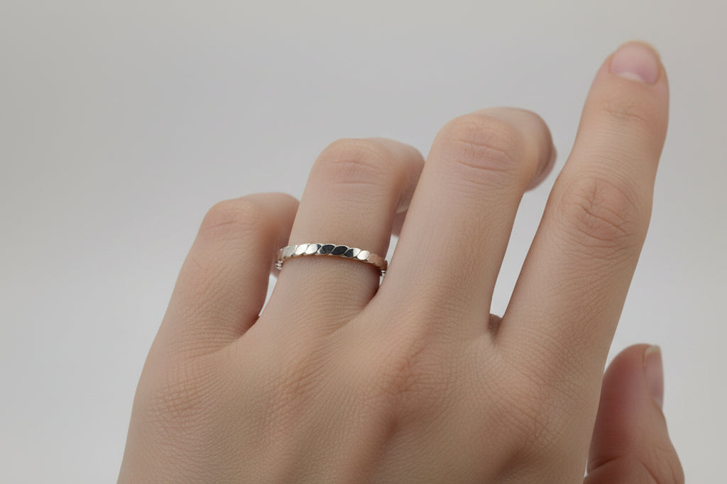 Handmade Sterling Silver Flat Twist Stacker Ring Perth Fremantle Artisan