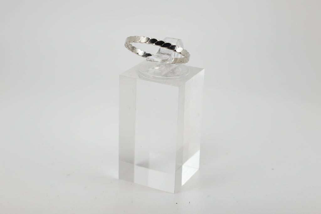 Sterling Silver Flat Twist Stacker Ring