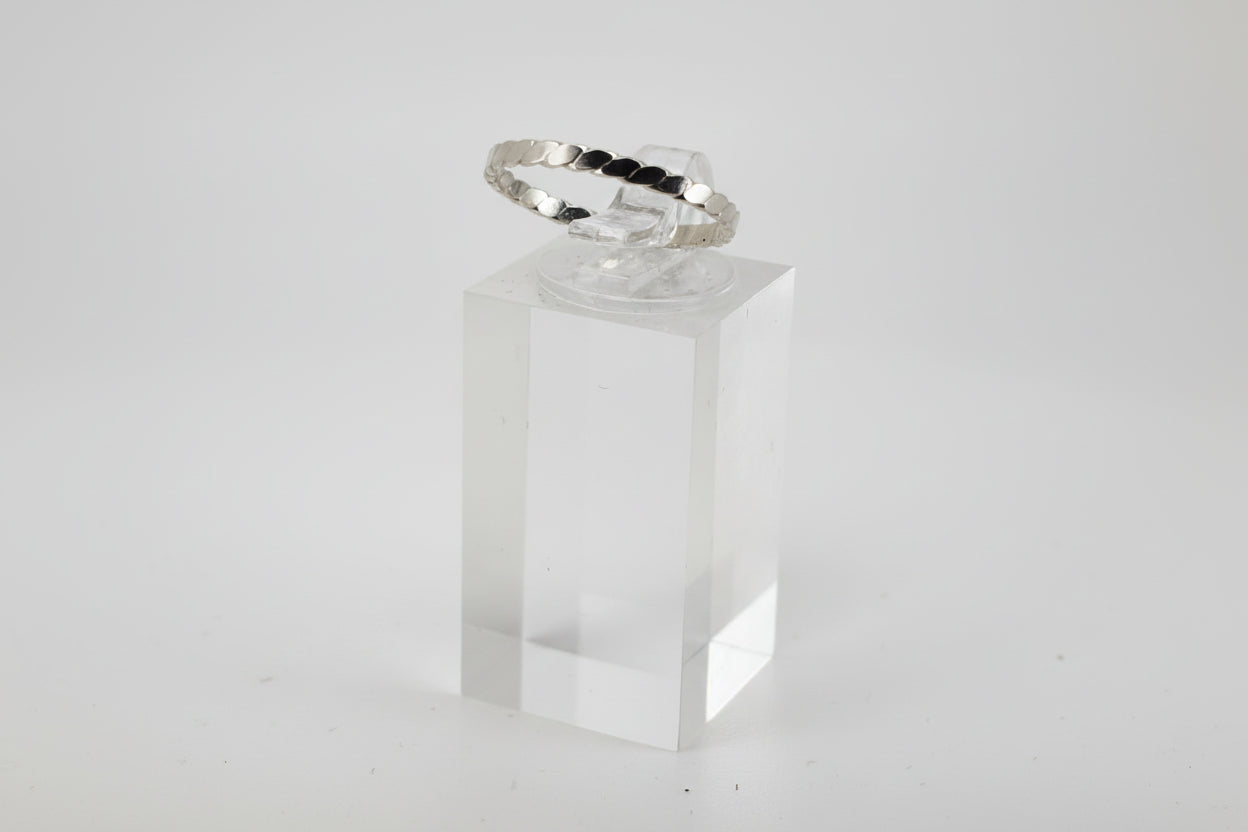 Sterling Silver Flat Twist Stacker Ring