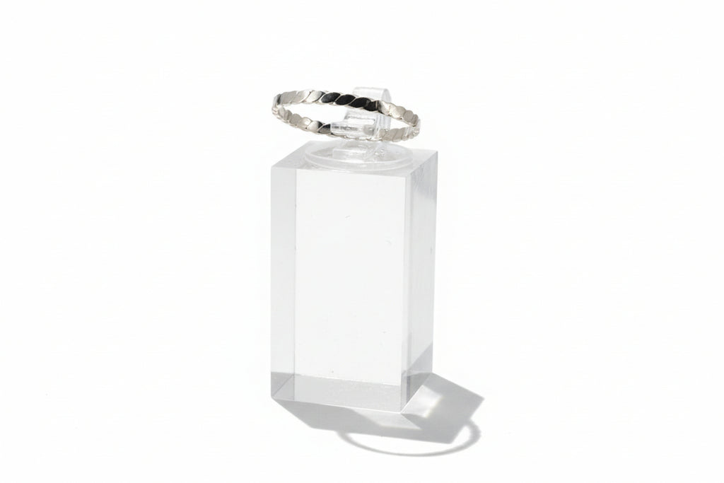 Sterling Silver Flat Twist Stacker Ring