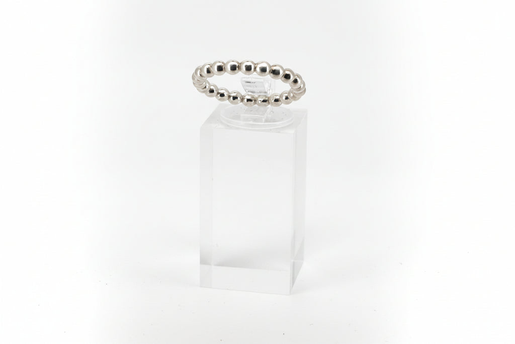 Sterling Silver Large Pearl Stacker Ring