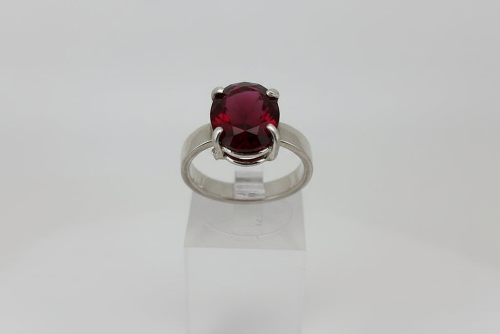 Sterling Silver Ruby Ring