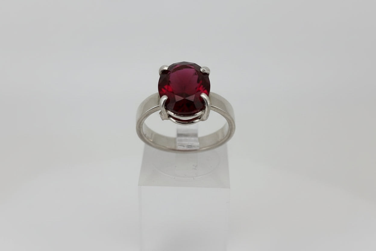 Sterling Silver Ruby Ring