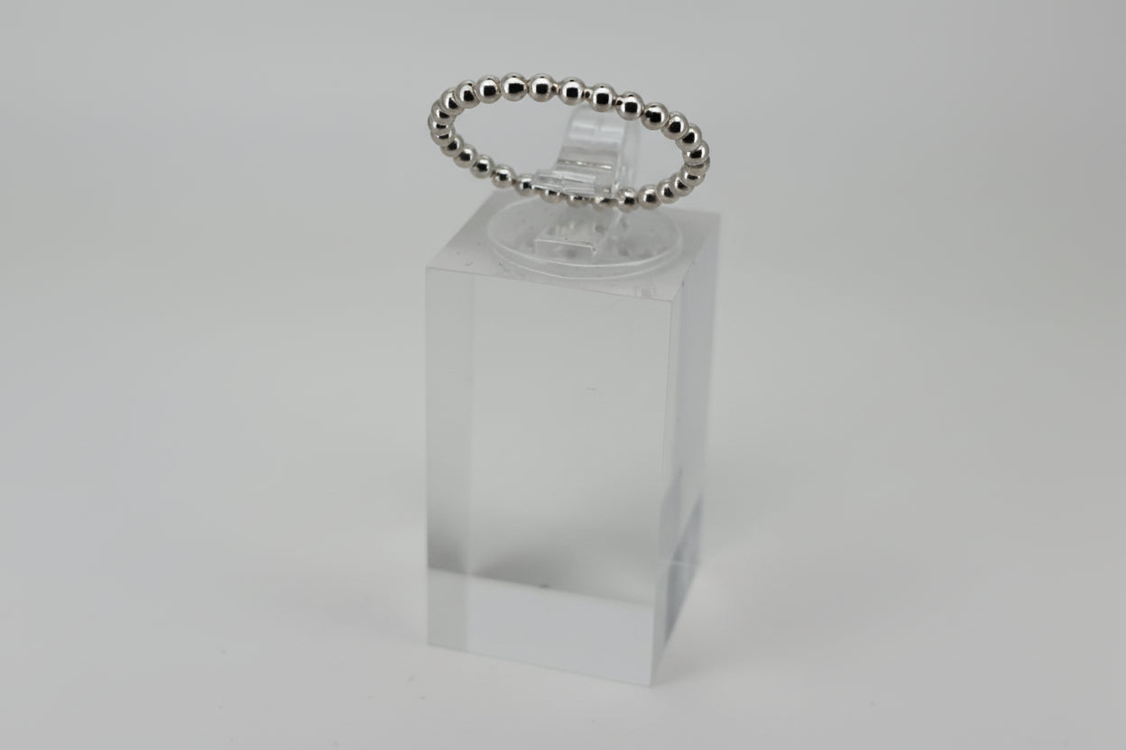 Sterling Silver Small Pearl Stacker Ring