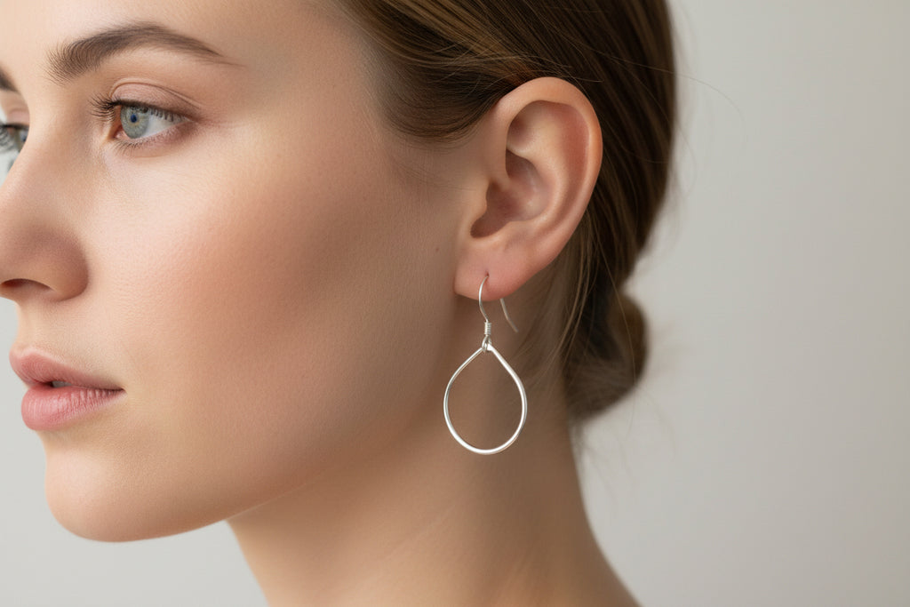 Handmade Sterling Silver Teardrop Earrings Perth Fremantle Artisan