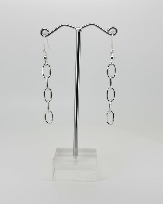 Sterling Silver Tripple Loop Earrings