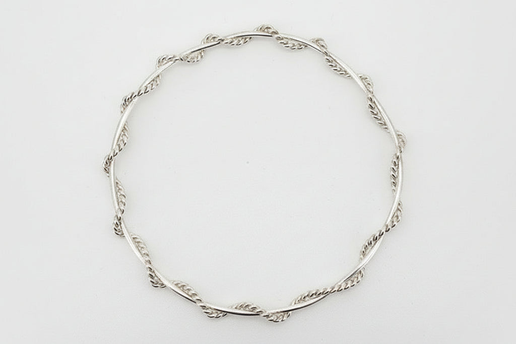 Sterling Silver Twist Bangle