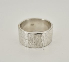 Argentium silver planished ring