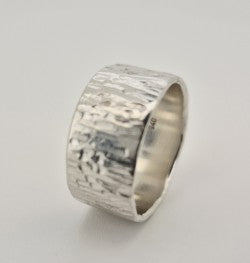 Argentium silver planished ring