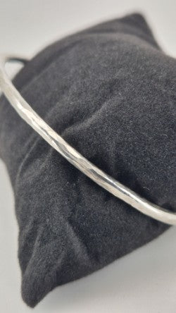 Silver bracelet hammered